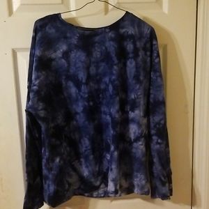 Tie die long sleeve sweater